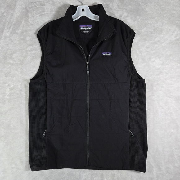 Patagonia Other - Patagonia Nano Air Light Hybrid Vest Men Size L Large Black Waffle Grid Full Zip